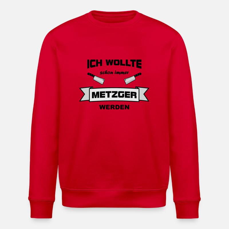 Metzger immer - Stanley/Stella Unisex Bio-Sweatshirt ROLLER - Rot