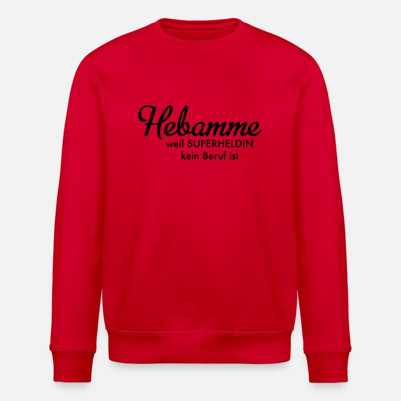 Hebamme - Stanley/Stella Unisex Bio-Sweatshirt ROLLER - Rot
