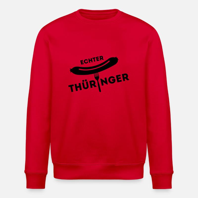 Real Thuringia - sausage fork - Stanley/Stella ROLLER Unisex Organic Sweatshirt - red