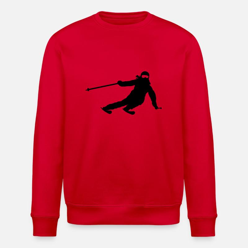 Skifahrerin - Stanley/Stella Unisex Bio-Sweatshirt ROLLER - Rot