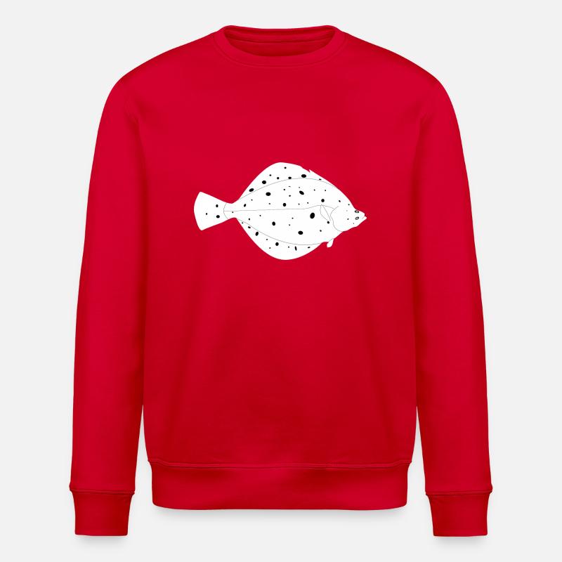 Scholle_vollformat_weiss - Stanley/Stella Unisex Bio-Sweatshirt ROLLER - Rot