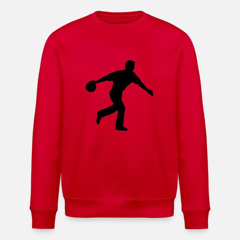 bowler_1c - Stanley/Stella ROLLER Unisex Organic Sweatshirt - red