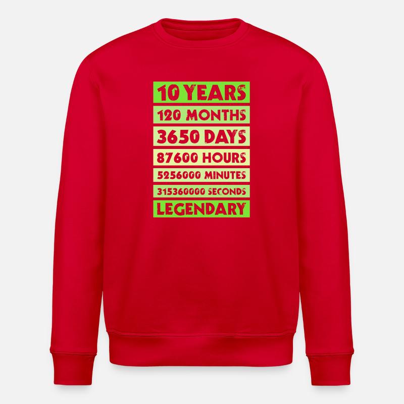 10 ans d’anniversaire de l’entreprise-adhésion - Sweat bio ROLLER Stanley/Stella Unisexe - rouge