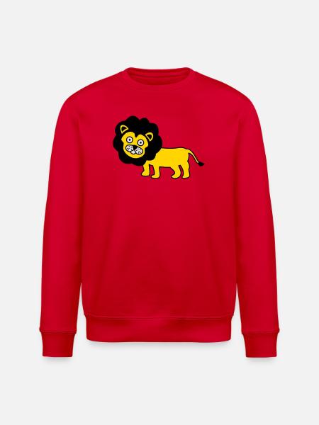 Löwe als Kinder Design - Stanley/Stella Unisex Bio-Sweatshirt ROLLER - Rot