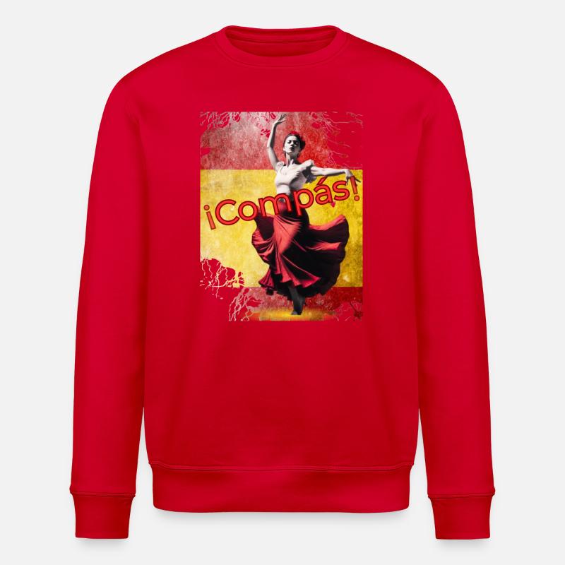 Flamenco-Tänzer Compás - Stanley/Stella Unisex Bio-Sweatshirt ROLLER - Rot