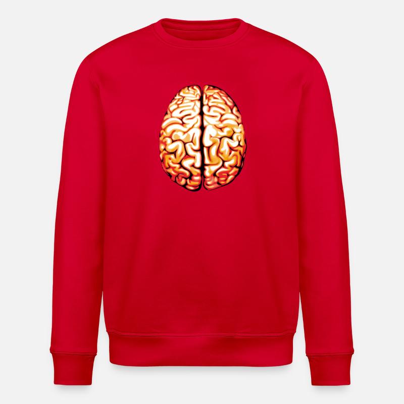 Hirn in Originalgröße - Stanley/Stella Unisex Bio-Sweatshirt ROLLER - Rot