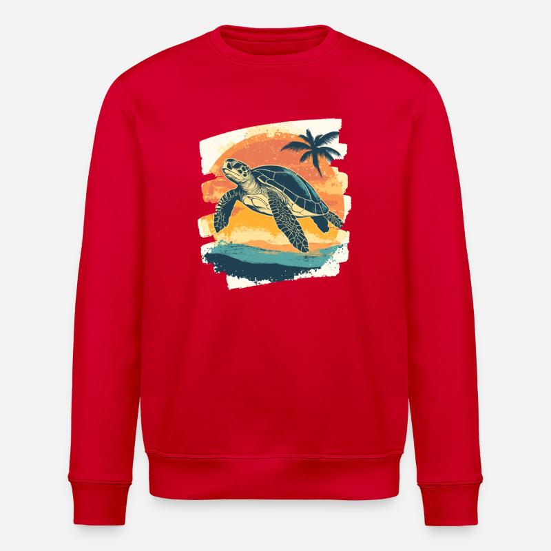 Tortue de mer rétro - Sweat bio ROLLER Stanley/Stella Unisexe - rouge