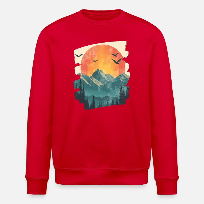 Berge - Stanley/Stella Unisex Bio-Sweatshirt ROLLER - Rot