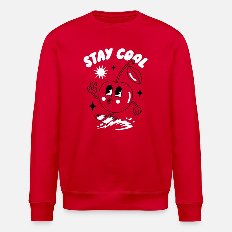 Restez cool Sticker Design - Sweat bio ROLLER Stanley/Stella Unisexe - rouge