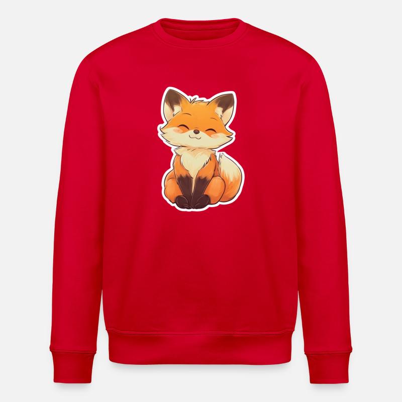 Fox - Stanley/Stella ROLLER Unisex Organic Sweatshirt - red