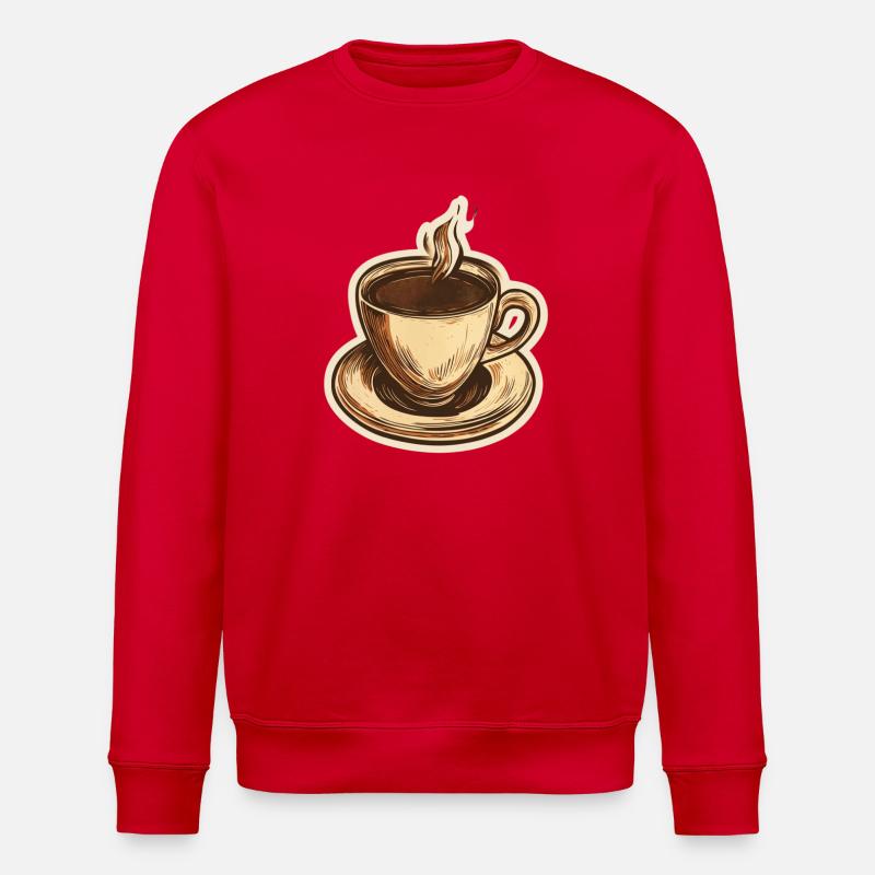 Coffee - Stanley/Stella ROLLER Unisex Organic Sweatshirt - red