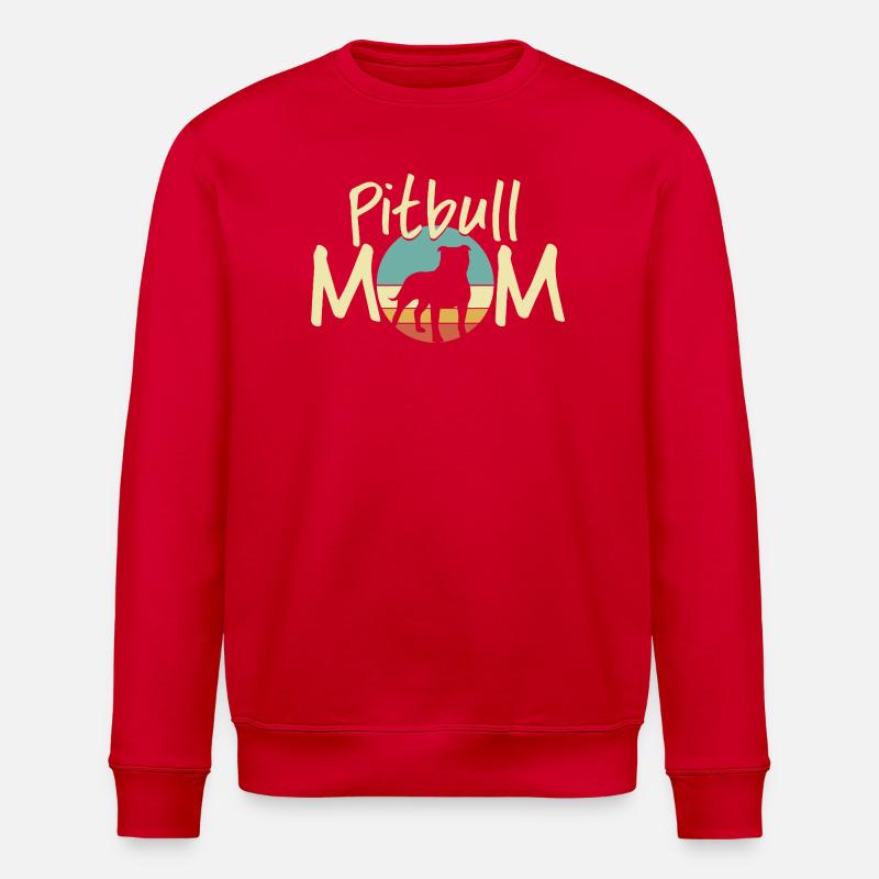 Pitbull MOM Sunset Silhouette Design - Sweat bio ROLLER Stanley/Stella Unisexe - rouge