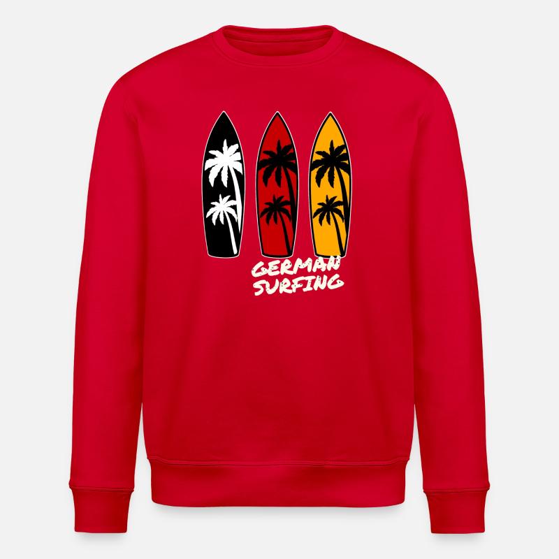 German Surfing - Stanley/Stella Unisex Bio-Sweatshirt ROLLER - Rot