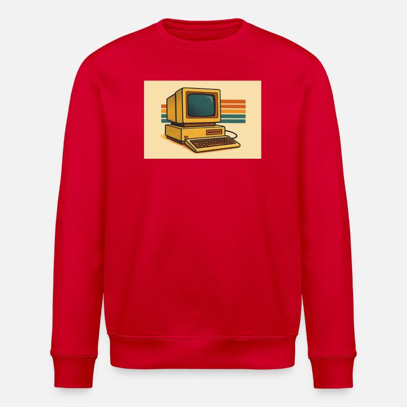 Retro Computer 80s - Stanley/Stella ROLLER Unisex Organic Sweatshirt - red