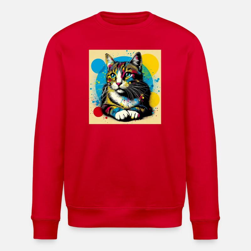 chat - Sweat bio ROLLER Stanley/Stella Unisexe - rouge