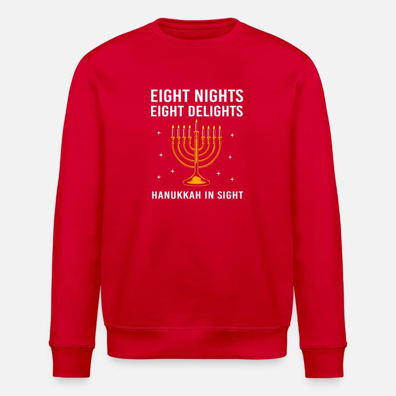 Hanukah Hanukkah Chanukkah - Stanley/Stella Unisex Bio-Sweatshirt ROLLER - Rot