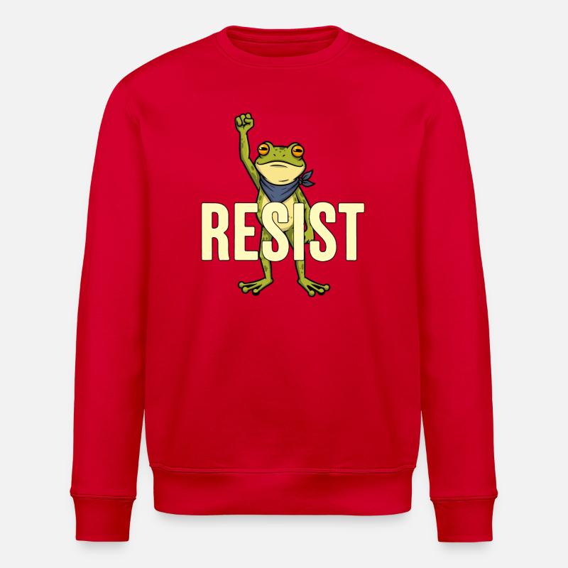 Portland Frog Protest Widerstand - Stanley/Stella Unisex Bio-Sweatshirt ROLLER - Rot