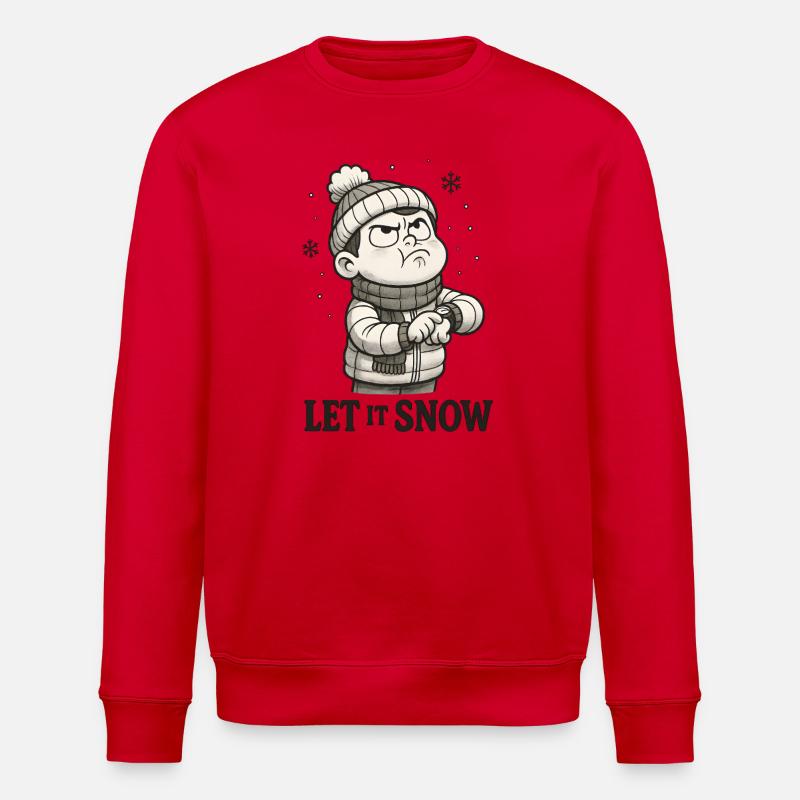 Let It Snow Ironie - Stanley/Stella Unisex Bio-Sweatshirt ROLLER - Rot