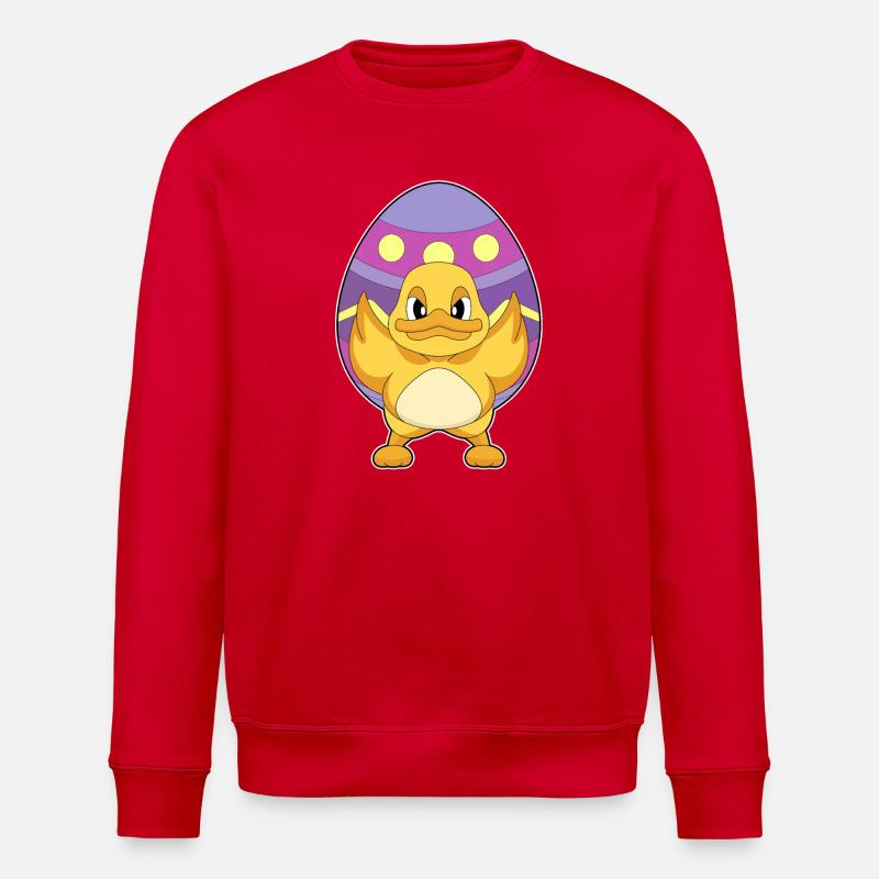 Œuf de Pâques de canard - Sweat bio ROLLER Stanley/Stella Unisexe - rouge
