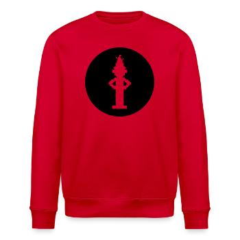 Sesamstraße Bert Ampeldesign - Stanley/Stella Unisex Bio-Sweatshirt ROLLER - Rot - Vorne - Nik (191cm)