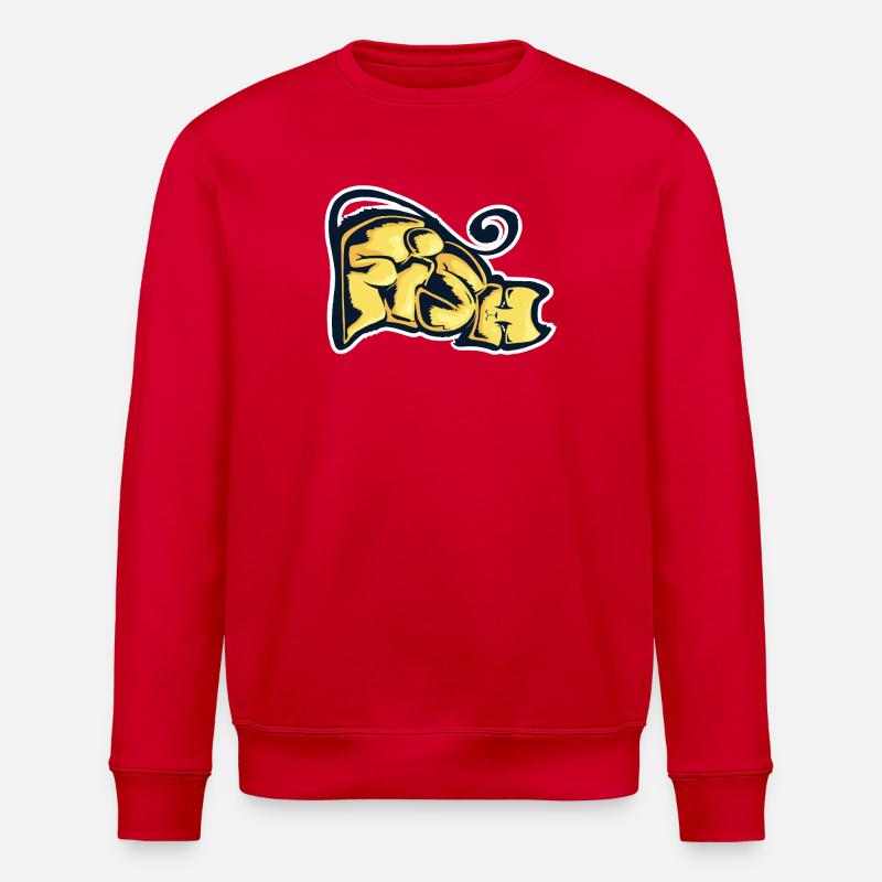 Fish, a drawn word - Stanley/Stella ROLLER Unisex Organic Sweatshirt - red