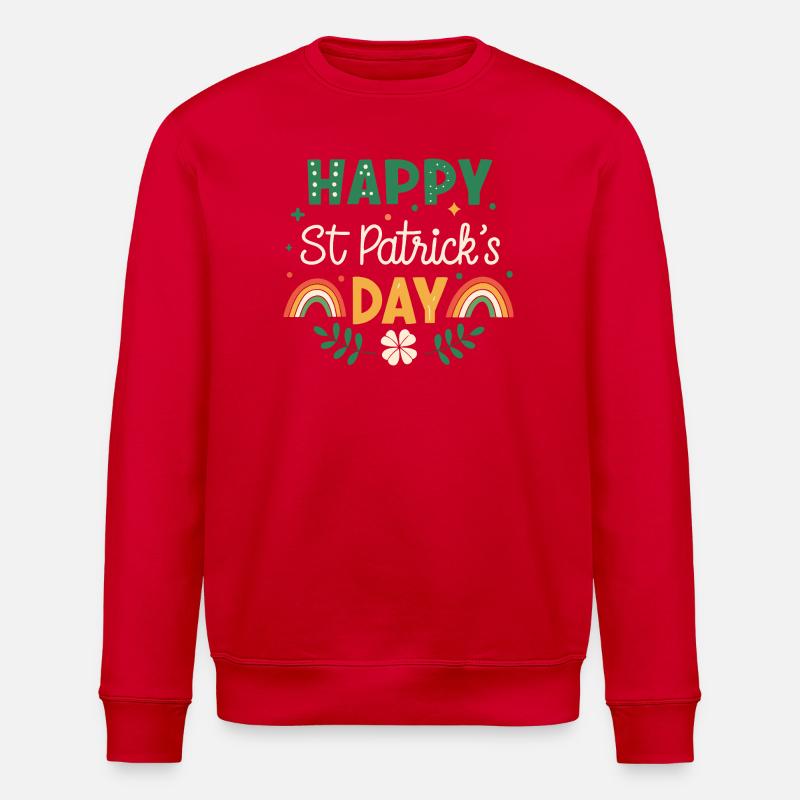 Joyeux Saint Patrick Arc-en-Ciel - Sweat bio ROLLER Stanley/Stella Unisexe - rouge