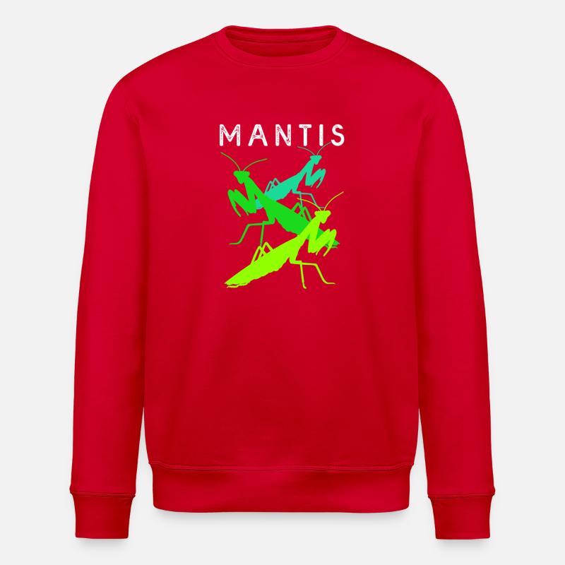 Worshipper Mantis Mantis - Stanley/Stella ROLLER Unisex Organic Sweatshirt - red