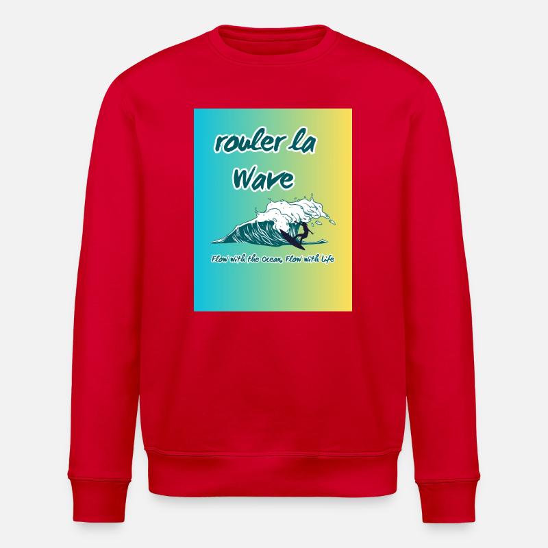 Teal_Illustrated_Wave - Sweat bio ROLLER Stanley/Stella Unisexe - rouge