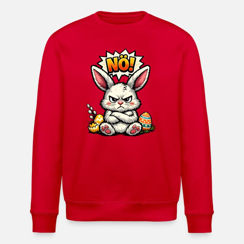 Lower Austrian Bunny Easter Gift - Stanley/Stella ROLLER Unisex Organic Sweatshirt - red