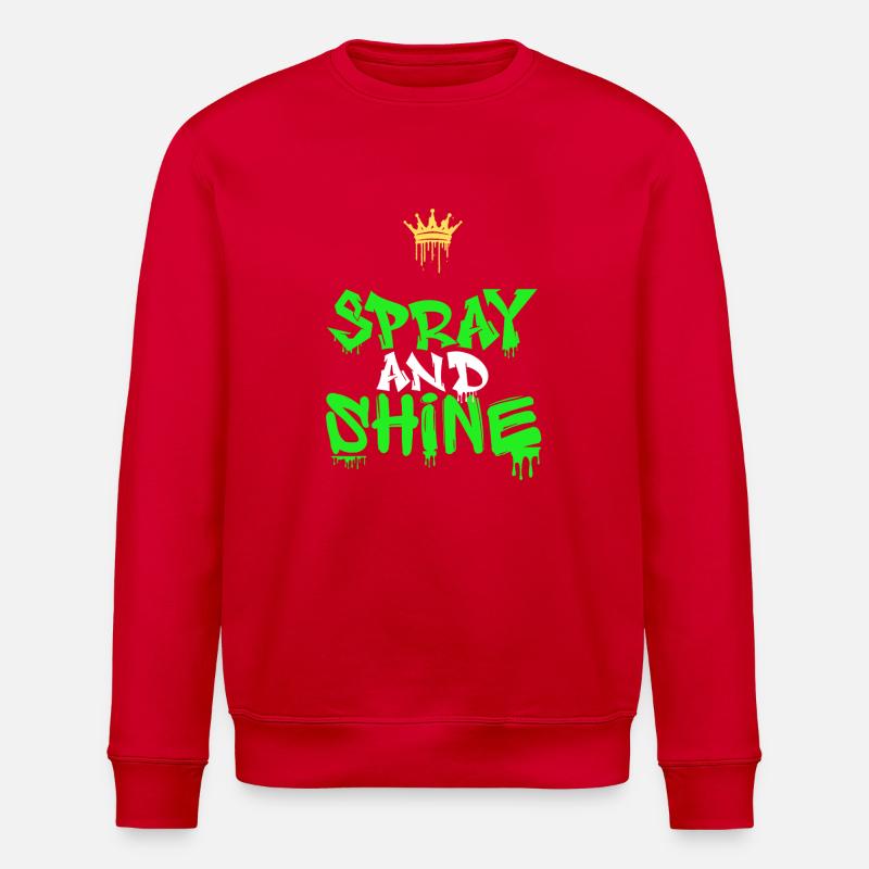 Spray and Shine Graffiti - Stanley/Stella Unisex Bio-Sweatshirt ROLLER - Rot