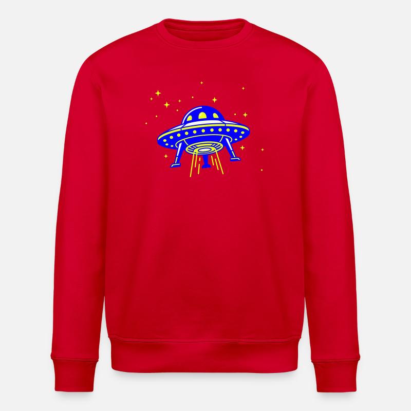 UFO – Visit from another galaxy - Stanley/Stella ROLLER Unisex Organic Sweatshirt - red
