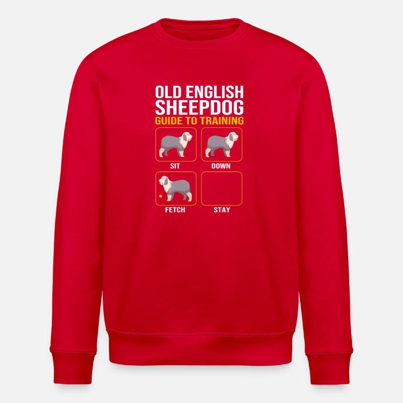 Englischer Schäferhund - Stanley/Stella Unisex Bio-Sweatshirt ROLLER - Rot