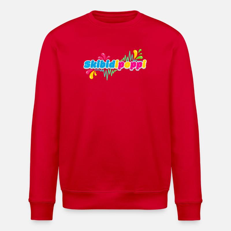 Skibidipoppi - Stanley/Stella Unisex Bio-Sweatshirt ROLLER - Rot