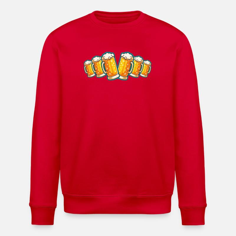 Bierglas Bierkrug Bier - Stanley/Stella Unisex Bio-Sweatshirt ROLLER - Rot