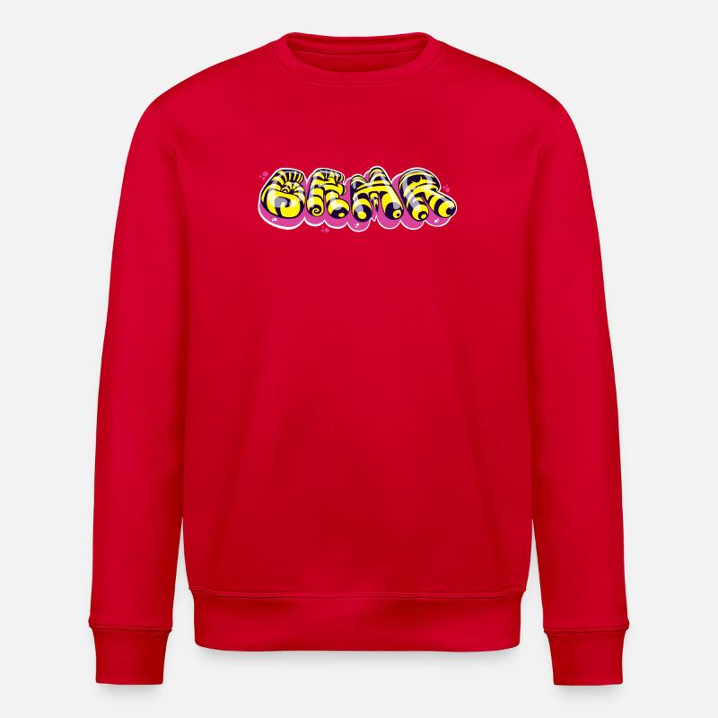 Farbenfrohes Textdesign im Graffiti-Stil - Stanley/Stella Unisex Bio-Sweatshirt ROLLER - Rot