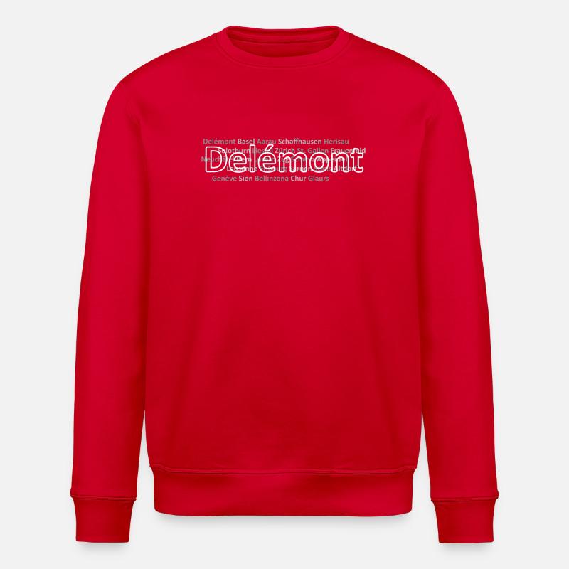 Schweizer Städte Delemont - Stanley/Stella Unisex Bio-Sweatshirt ROLLER - Rot