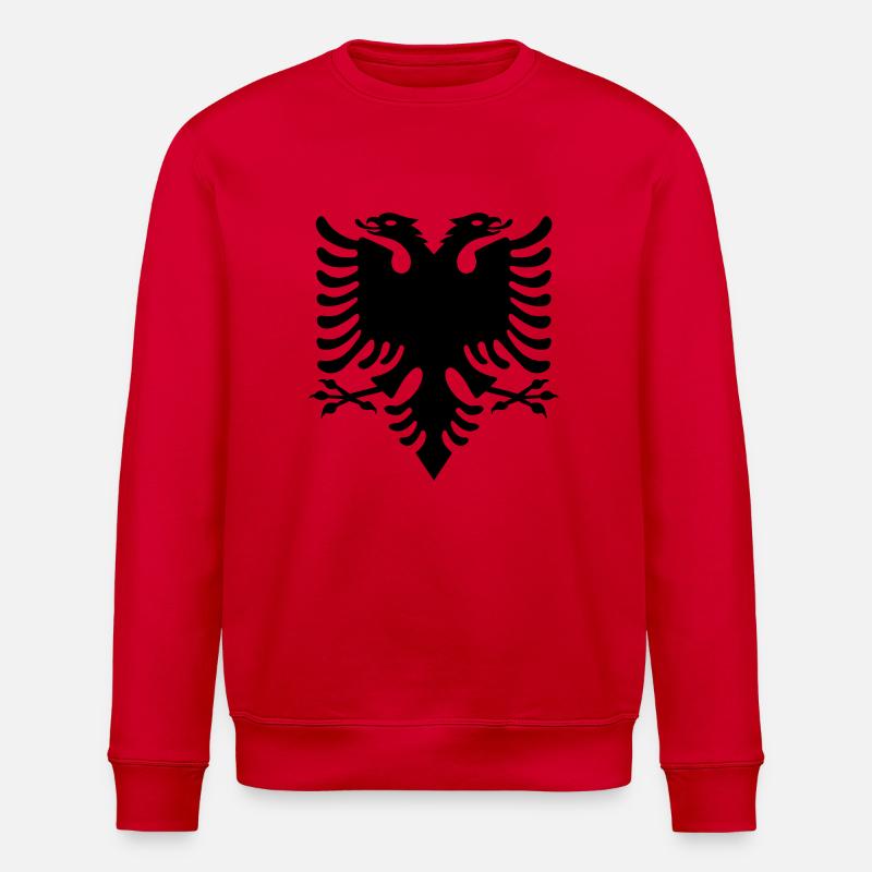 Albanien - Stanley/Stella Unisex Bio-Sweatshirt ROLLER - Rot