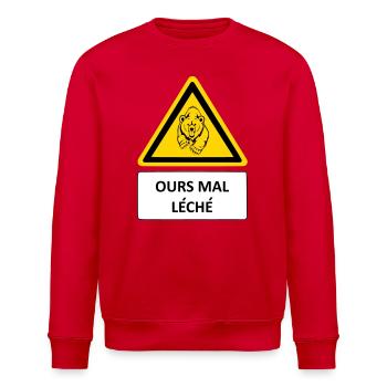 Ours mal léché - Sweat bio ROLLER Stanley/Stella Unisexe - rouge - Devant - Nik (191cm)