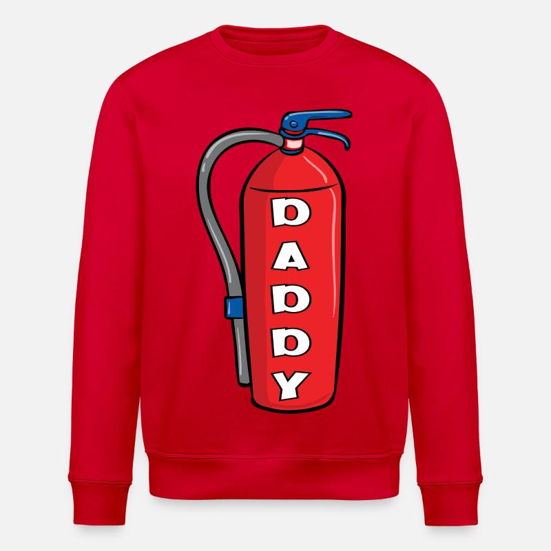 Feuerlöscher-Papa - Stanley/Stella Unisex Bio-Sweatshirt ROLLER - Rot