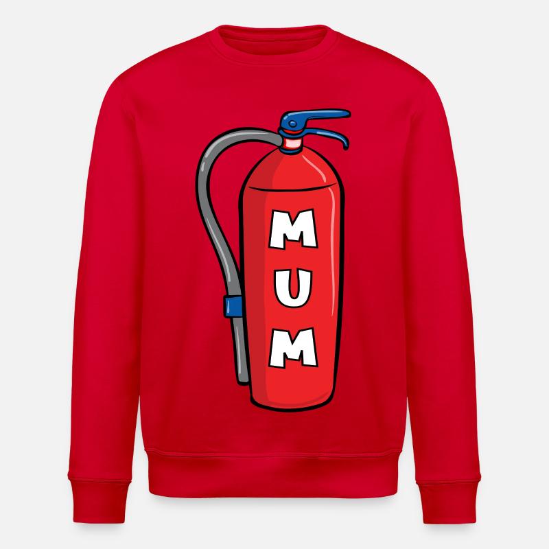 Fire Extinguisher Mum - Stanley/Stella ROLLER Unisex Organic Sweatshirt - red