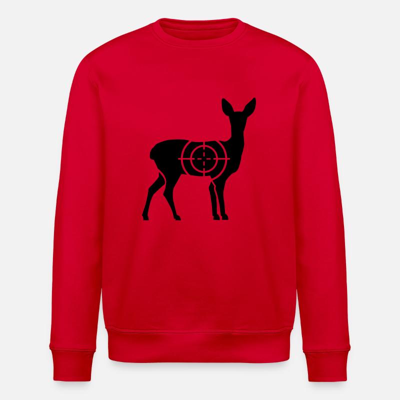 Deer - Stanley/Stella ROLLER Unisex Organic Sweatshirt - red