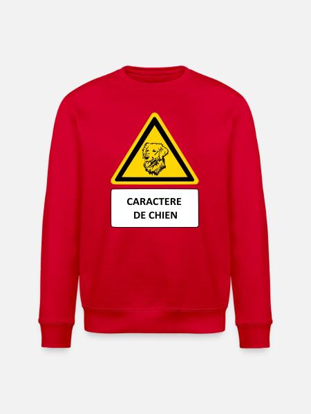 Dog character - Stanley/Stella ROLLER Unisex Organic Sweatshirt - red