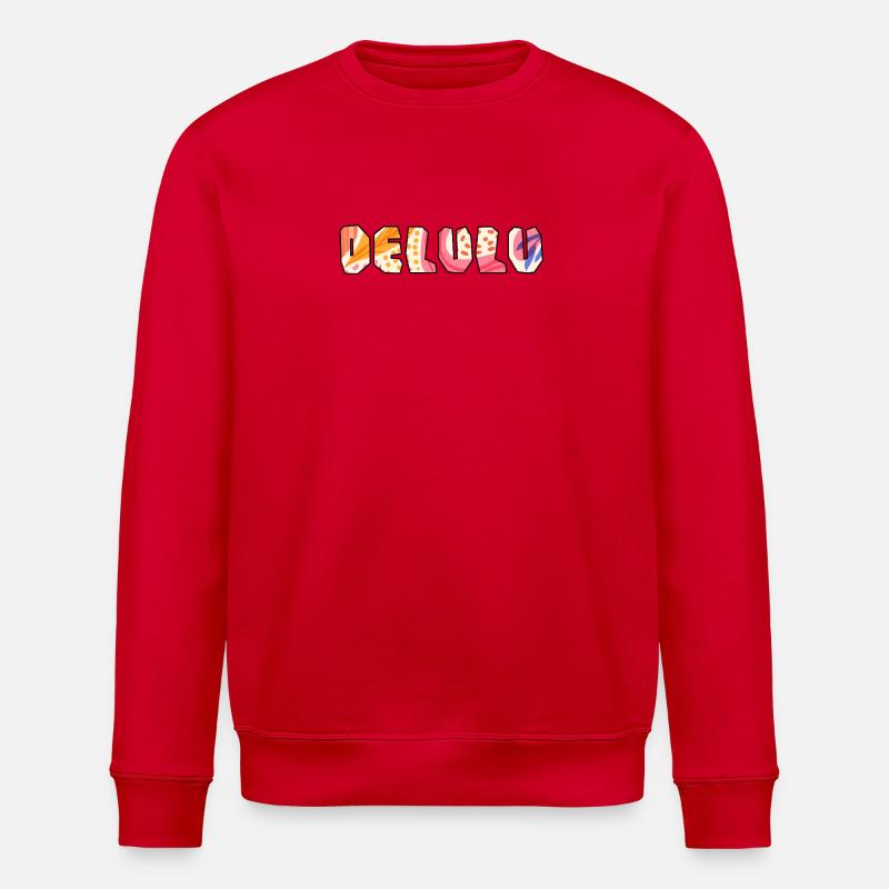 Conception typographique Delulu - Sweat bio ROLLER Stanley/Stella Unisexe - rouge