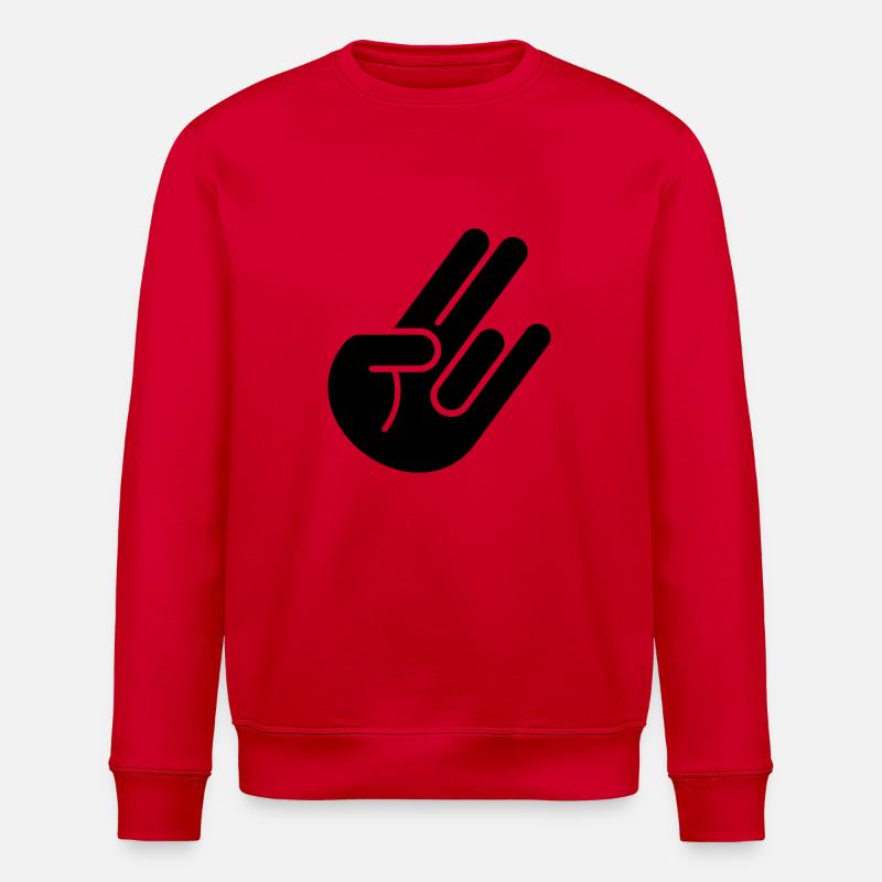 JDM Hand 1c - Stanley/Stella Unisex Bio-Sweatshirt ROLLER - Rot
