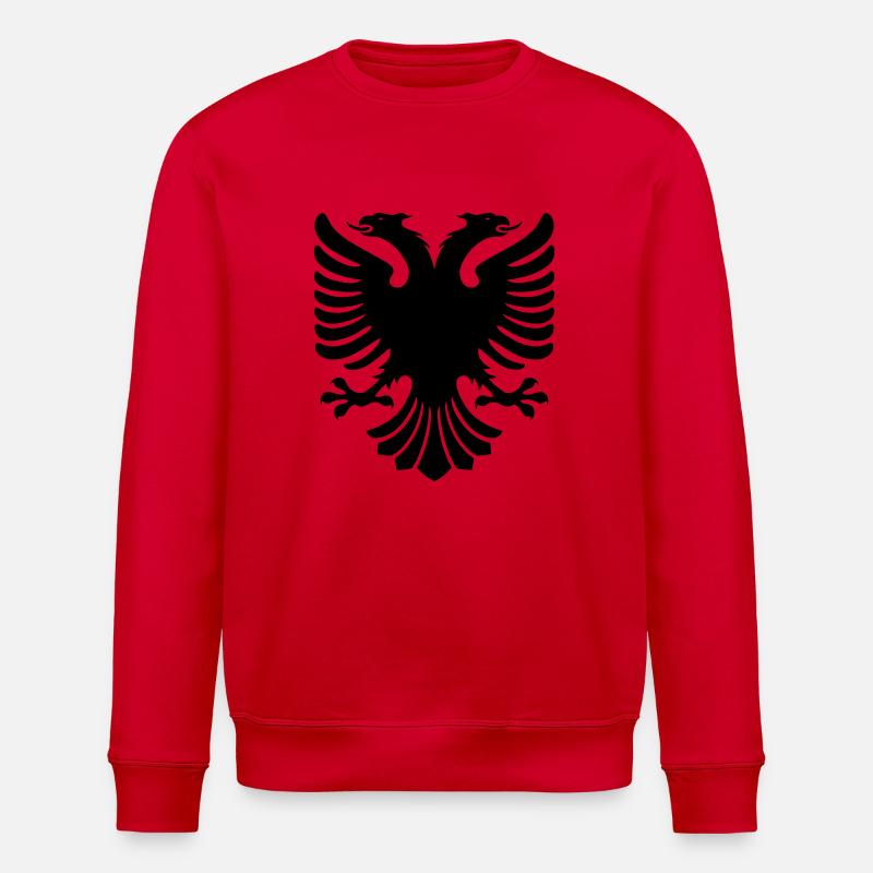 Albanien - Stanley/Stella Unisex Bio-Sweatshirt ROLLER - Rot