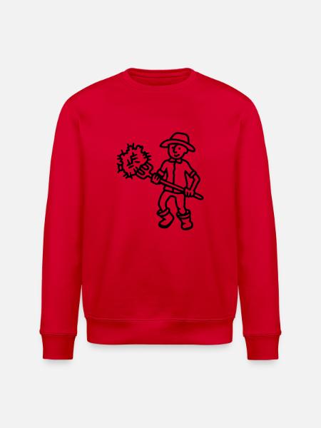 Farmer hay - line - Stanley/Stella ROLLER Unisex Organic Sweatshirt - red