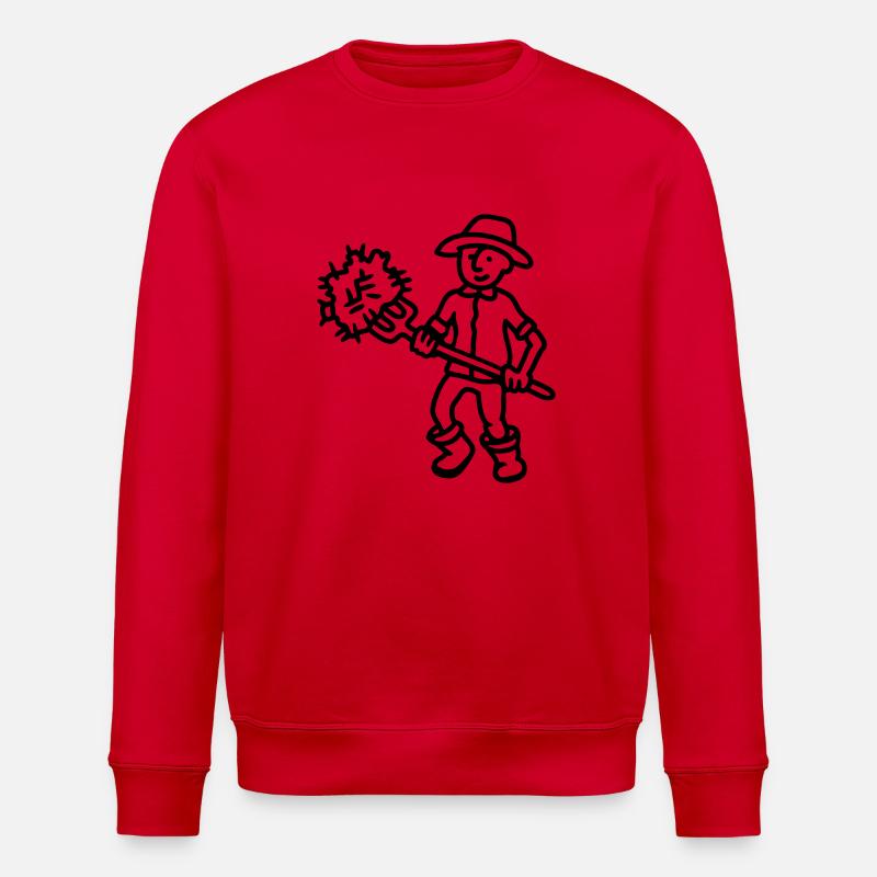 Agriculteur foin - ligne - Sweat bio ROLLER Stanley/Stella Unisexe - rouge