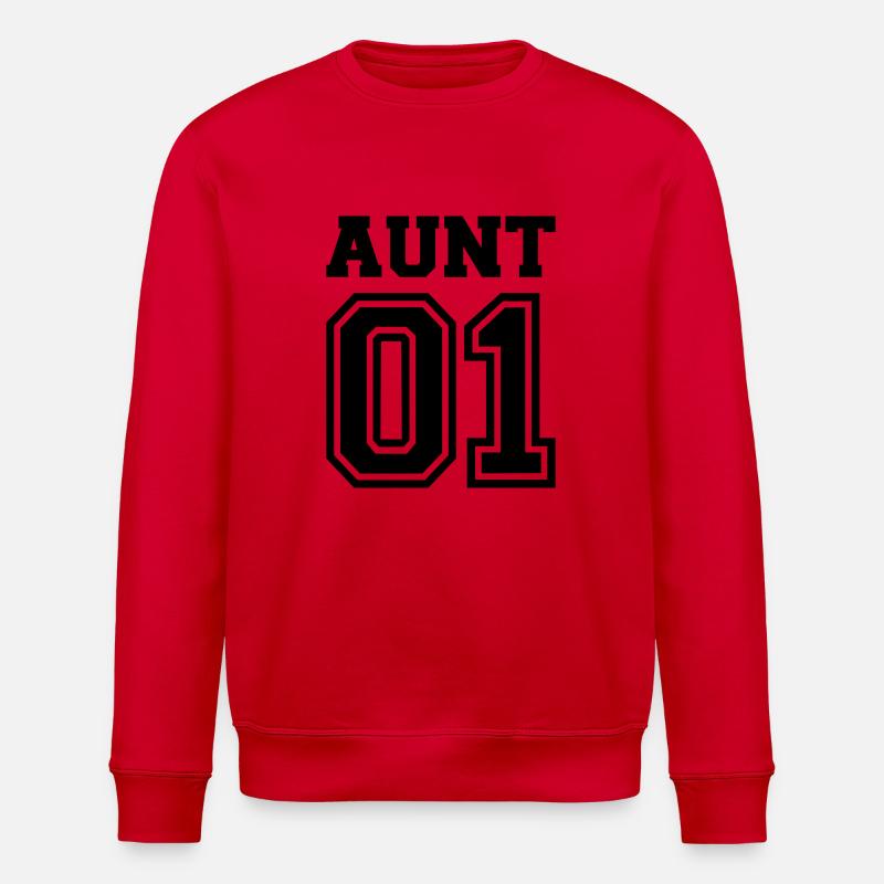 Aunt 01 - Stanley/Stella ROLLER Unisex Organic Sweatshirt - red