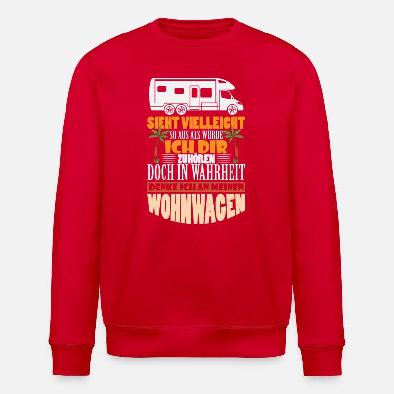 Camper Camping Caravane Dicton - Sweat bio ROLLER Stanley/Stella Unisexe - rouge