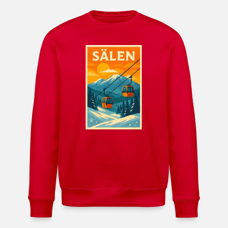 Funiculaire Sälen Sunset - Sweat bio ROLLER Stanley/Stella Unisexe - rouge